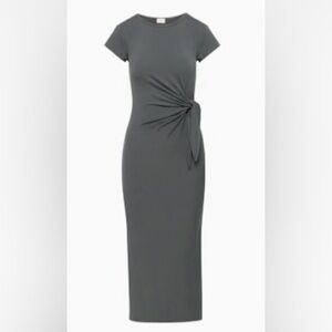 Aritzia gray knot dress